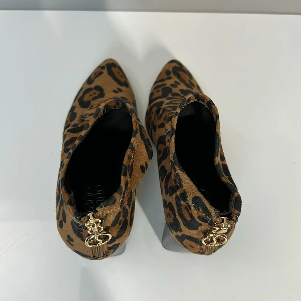 Franco‎ Sarto Kortney Booties Camel Leopard Size 7.5